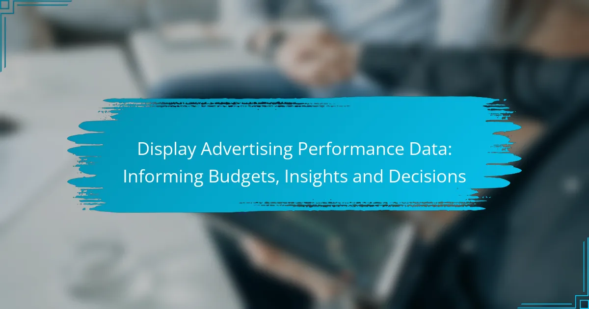 Dati sulle Prestazioni della Pubblicità Display: Informare Budget, Insight e Decisioni