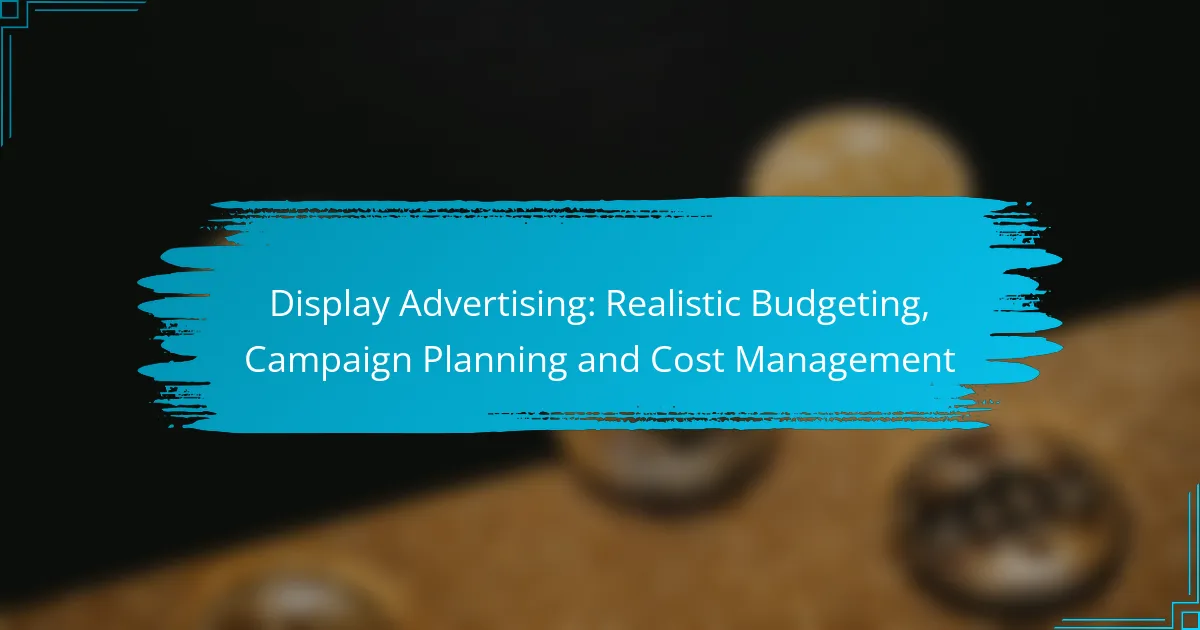 Display Advertising: Budgeting Realistico, Pianificazione della Campagna e Gestione dei Costi