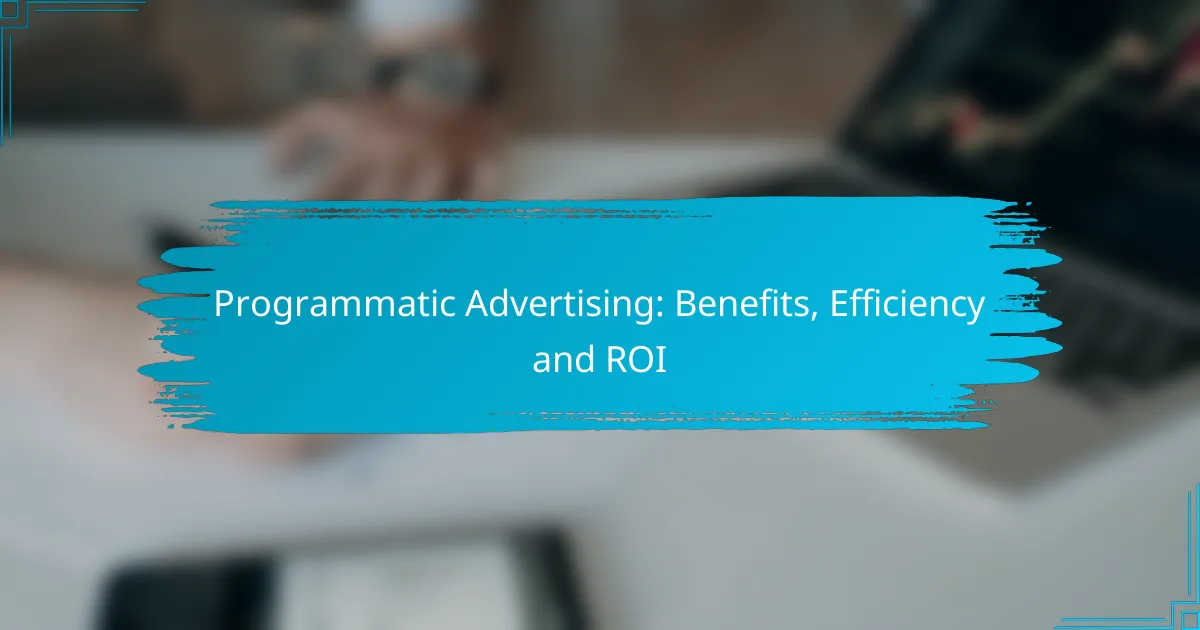 Programmatic Advertising: Benefici, Efficienza e ROI